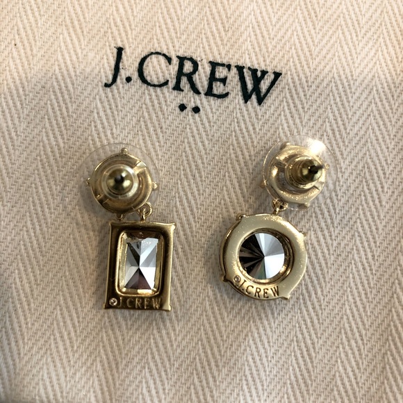 J Crew Diamond Drop Earrings •NEVER WORN• - Picture 2 of 2